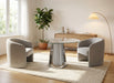 Table ronde DISCO miroir gris plateau transparent - image 1
