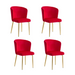 Chaise moderne DIANA gold velours fushia
