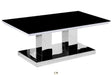 TABLE BASSE INOX NOIR 130x70x45 cm