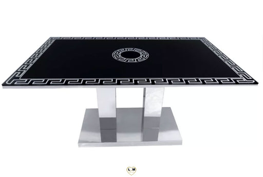 TABLE BASSE INOX NOIR 130x70x45 cm
