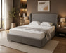 LIT COFFRE COCO BOX VELOURS GRIS 140X190CM - image 1