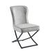 Lot de 4 chaises GABRIELLE Métal noir Velours Capitonné - image 1