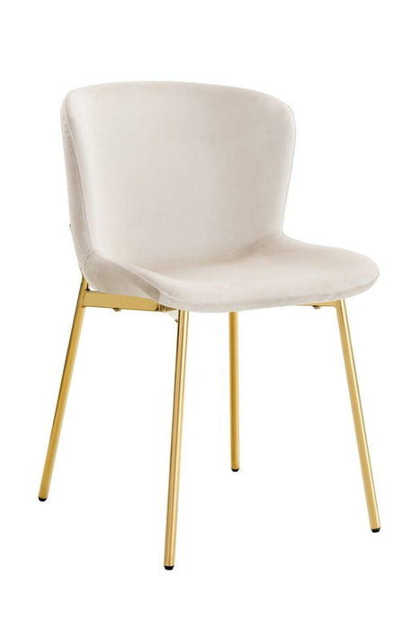 CHAISE ELEN PIED GOLD VELOURS ECRU - image 1