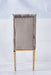 CHAISE NEVADA CAPITONNE AVEC BOUTONS GOLD VELOURS MOKA - image 2