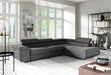 CANAPE TOULOUSE ANGLE DROIT CONVERTIBLE BLEU SILVER 275x205cm - image 1