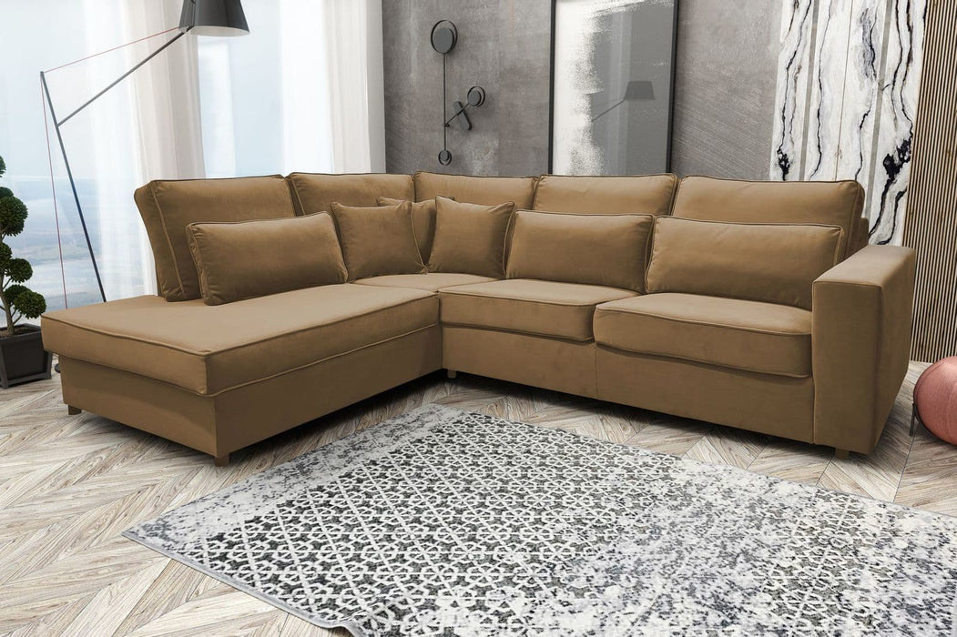 CANAPE BRISTOL ANGLE GAUCHE OLD VELOURS TAUPE 316x230cm - image 1