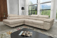 CANAPE TOULOUSE ANGLE GAUCHE BEIGE CHAMPAGNE 275x205cm - image 1