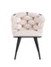CHAISE LOLIPOP PIED METAL NOIR VELOURS BEIGE - image 1