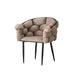 CHAISE BALLON METAL NOIR TAUPE - image 2