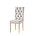 CHAISE NEVADA CAPITONNE AVEC BOUTONS GOLD BEIGE