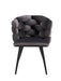 CHAISE LOLIPOP PIED METAL NOIR VELOURS ANTHRACITE - image 1