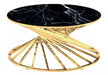 TABLE BASSE NAUTILUS GOLD MARBRE NOIR 80 CM - image 1