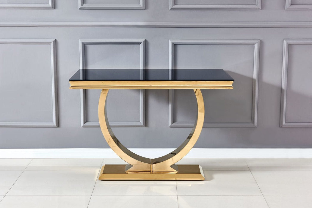 CONSOLE OMEGA GOLD MARBRE NOIR 120X40X78CM - image 2