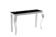CONSOLE BAROQUE CHROME VERRE MARBRE NOIR 120X40X78 - image 1