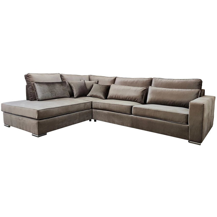 CANAPE BRISTOL ANGLE GAUCHE MARA MOKA 316x230cm