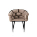 CHAISE BALLON METAL NOIR TAUPE - image 1