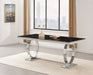 Table à manger 6 à 8 personnes OMEGA Chrome verre 180x90 cm - image 1