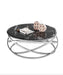 Table Basse EVOL structure chrome et plateau en verre D 90cm - image 1